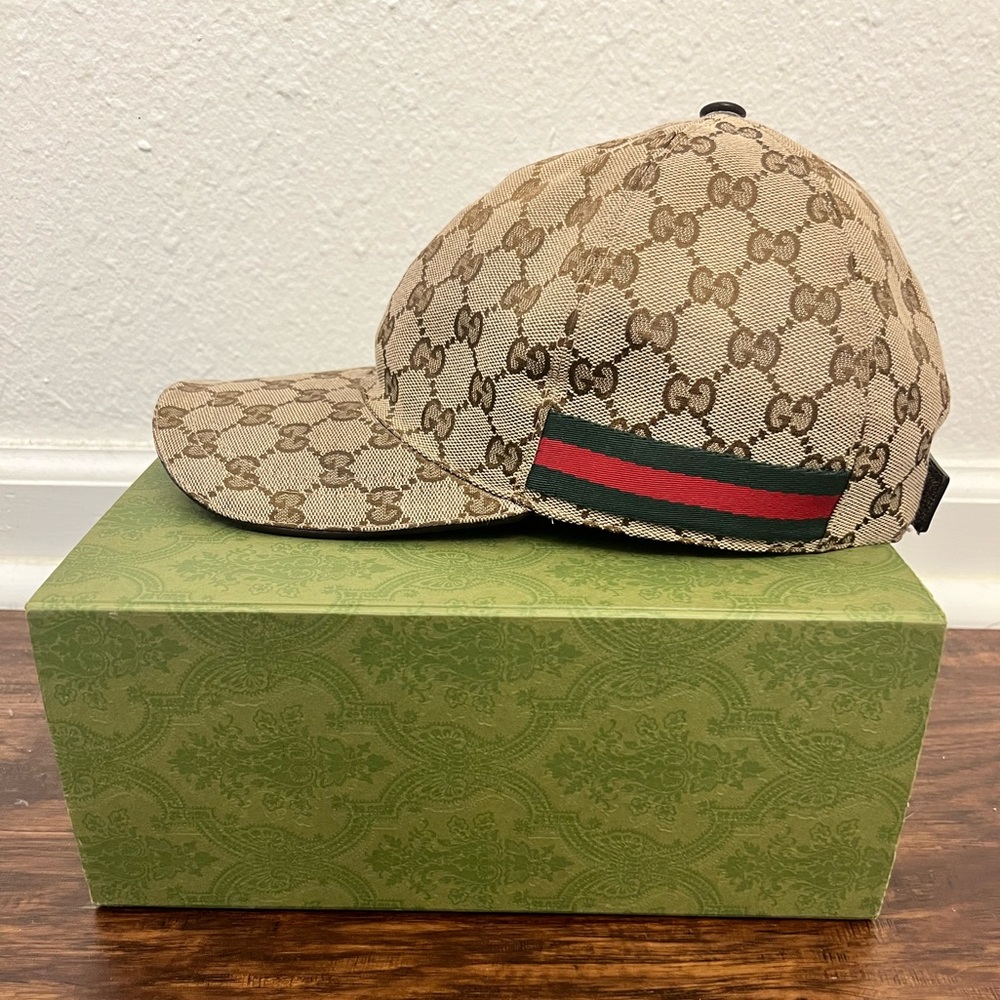 Gucci Original Canvas Baseball Hat, Good Condition!